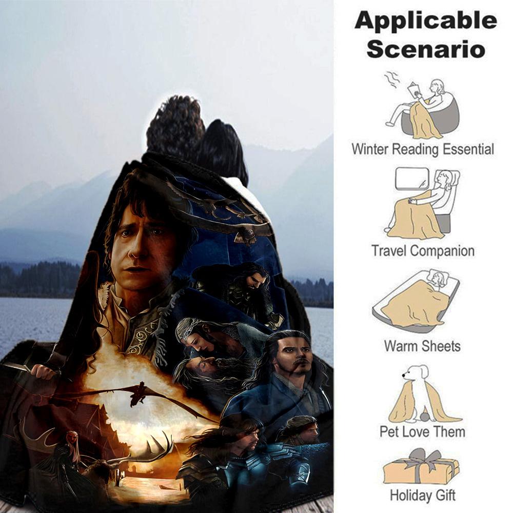 1pc Fantasy Adventure Flannel Blanket Soft Warm Throw for Home, Office, Travel, All-Season Cozy Bedding GiftL1205