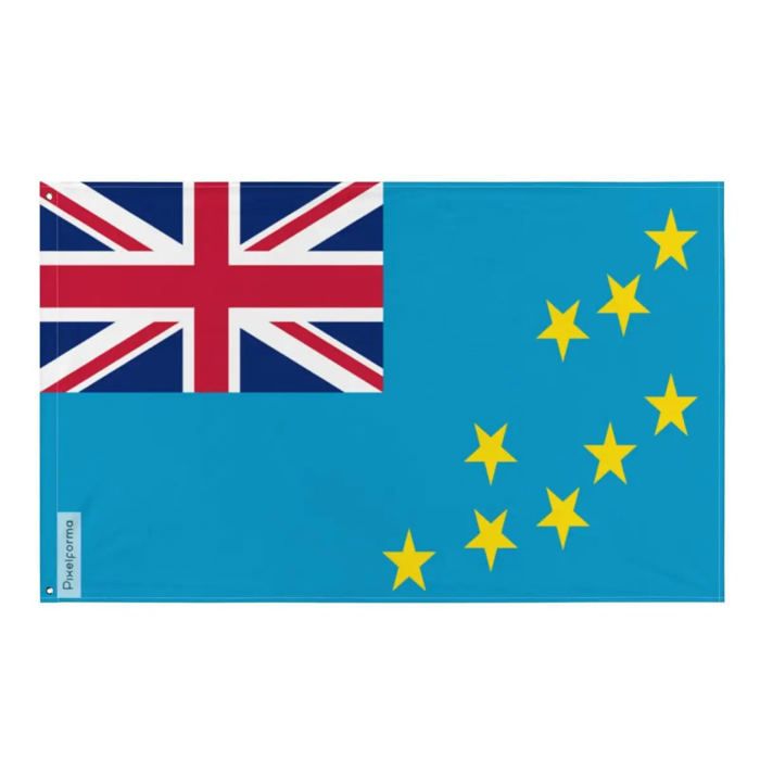Drapeau - Tuvalu - 160 X 240 Cm - Polyester - Impression Recto/verso - Œillets En Fer
