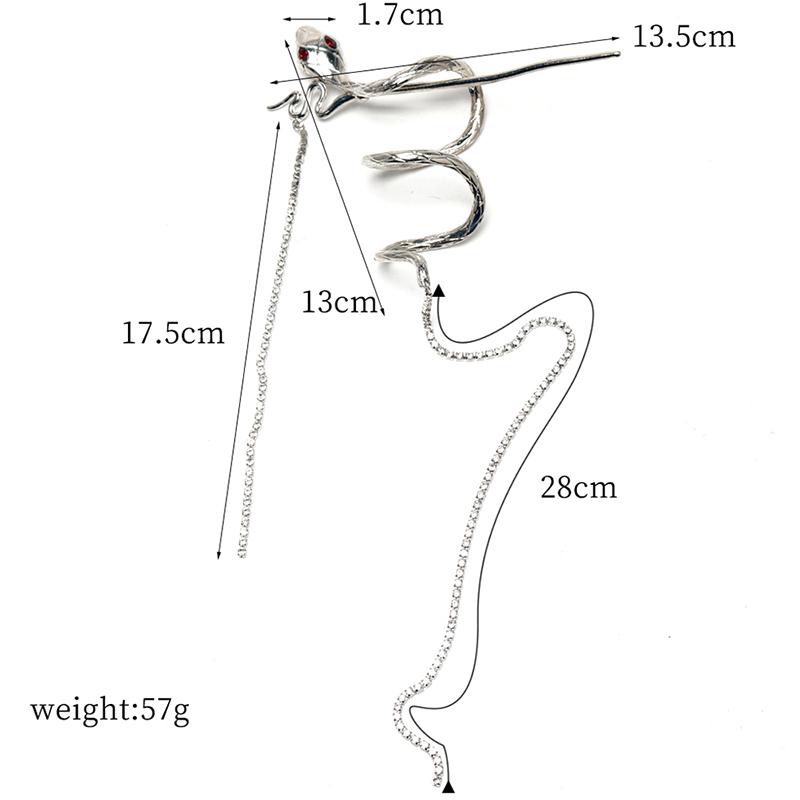 Змея Заколка для волос Палочка для волос Обвивающая веревка Основа Длинная кисточка Змея Волосы Панк Стиль Заколка для волос Китайский Головной убор