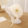 Breathable Baby Bonnet Hat Ruffle Lace Up Cap Fashion Baby Sun Hat