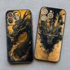 Золотой китайский дракон Чехол для телефона для iPhone 11 12 13 14 15 Pro Max Mini 16 14 X XR XS 15 14 7 8 Plus SE2 Ударопрочный чехол