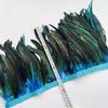 10Yard/lot 25-30CM Chicken Feathers Trim Cloth Sideband Rooster Tail Feather Trims Clothing Wedding Decoration