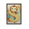 Poster Cheerful Monkey And Letter S Poster Cheerful Monkey And Letter S, 40X50 Cm, Gold Aluminum Frame, 230 Gsm Matte Paper