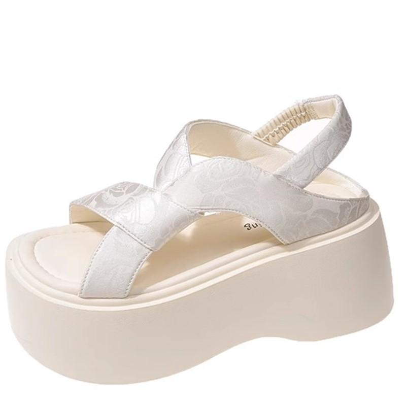 Fashion Women Platform High Sandals New 2024 Summer Designers Chunky Wedges Shoes Print Beach Slippers Woman Gladiator Sport Sandalias