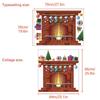 Wall Stickers Christmas Fireplace Living Room Bedroom Window Glass