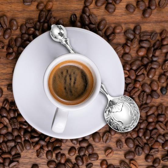 Кофейная ложка, резная чайная ложка, винтажная европейская дворцовая посуда, десертные ложки для кухни