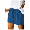Women's Solid Shorts, Drawstring Belt Pocket Design,Lightweight Gym Shorts For Women, Comfortable Shorts For Women