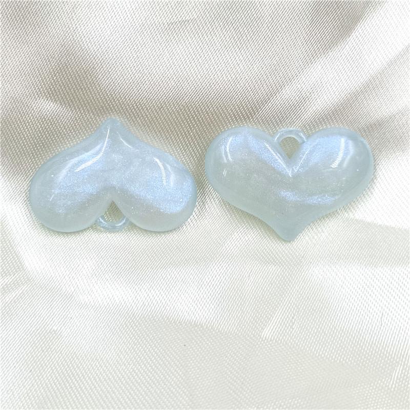 Товары для вечеринок Акриловая тонкая вспышка для изготовления браслетов, ювелирных изделий, пузырьков, большое персиковое сердце, подвесное отверстие, материалы ручной работы, подвеска, 5 шт., мода