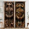 2 шт. 3D шторы с принтом воина-викинга, карман для карниза, для спальни, гостиной, домашнего декора, праздничные окна