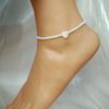 2025 New Bohemian Beach Shell Heart Anklets For Women Fashion White Beads Bracelet Anklet On the Leg Female Summer Jewelry
