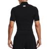 Under Armour Однотонная компрессионная футболка с высоким воротом и коротким рукавом для мужчин, черная 1372586-001
