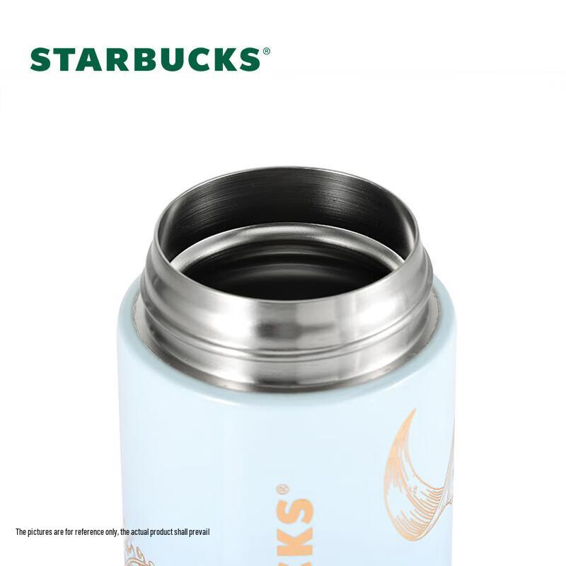 Starbucks Blue Lily of the Valley Travel Thermos Mug