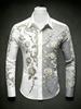 New Pink, Black, White, and Red Color Blocked Gilded Baroque Badge Long Sleeved Shirt Luxurious Palace Women's Shirt