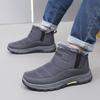 Mens Large Size Soft Sole Winter Warm Fur One Snow Boots Padded Wool Lined Ankle Boots Anti-slip Hiking Sports Cotton Boots