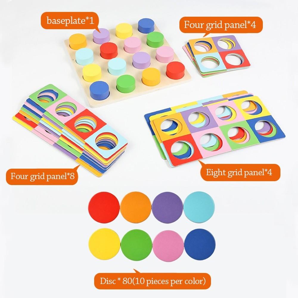 Color Recognition Matching Logic Game Educational Wooden Puzzle  Preschoolers or Toddlers