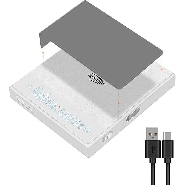 IKAPE Digital Coffee Scale with Timer, 2kg/0.1g High Precision Rechargeable Drip Espresso Scale with Tare Function, LED Display(Black)