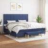 VidaXL Slat Bed Base with Mattress, Upholstered Bed with Headboard, Double Bed, Adult Bedroom Bed, Modern, 3137187