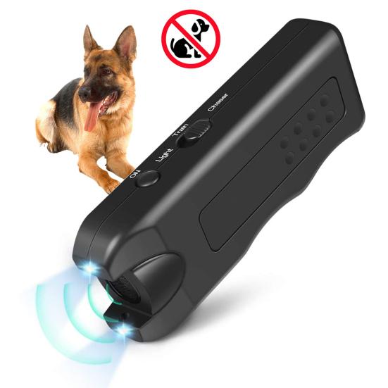 Ultrasonic Anti Barking Device Handheld Bark Control Training Tool with LED Light Dog Barking Deterrent Device for Small Medium Dogs