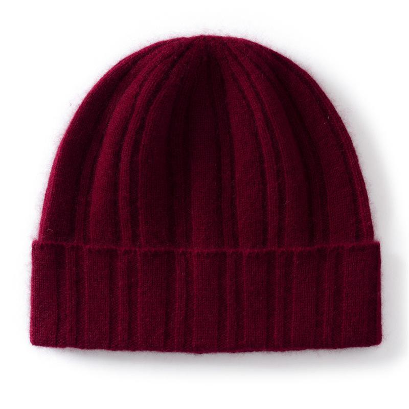 Cashmere hats for men and women, warm in winter, thickened cashmere wool knitted hats, outdoor riding, cold-proof ear protection, winter hats