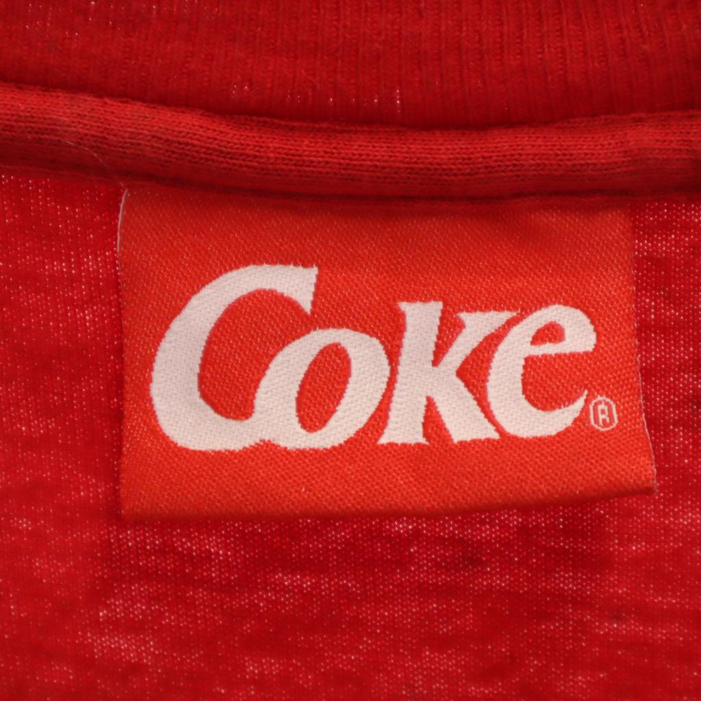 Coke 90s Made In USA Old Short Sleeve T-shirt L Red Single Stitch Men's Used