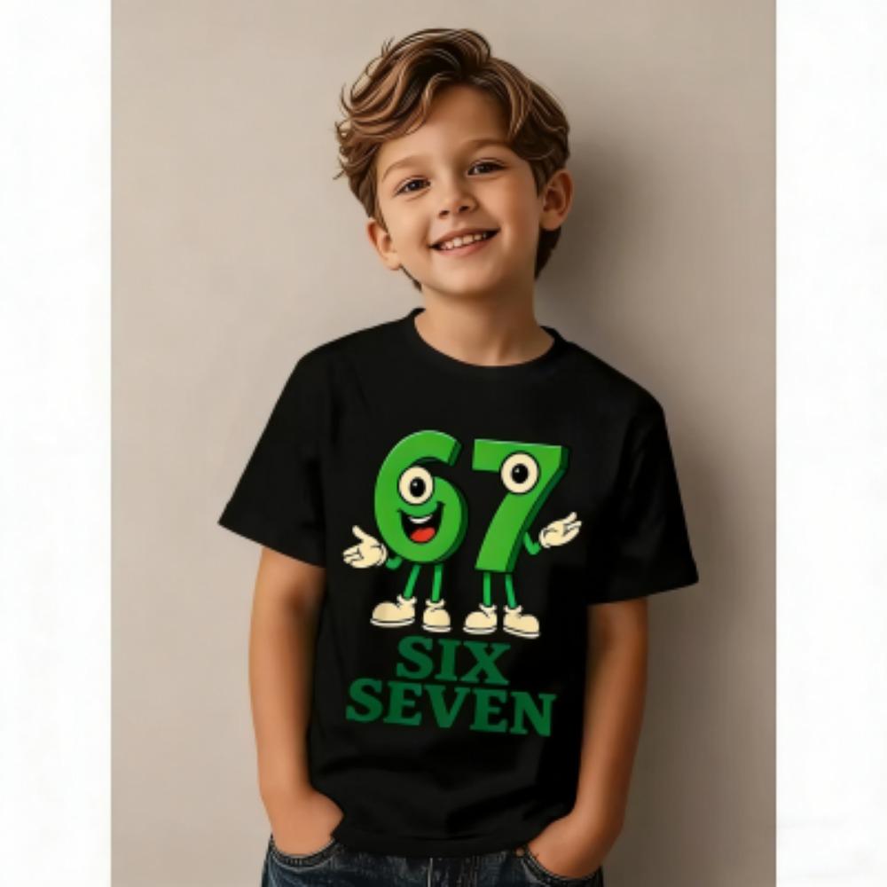 Summer 67 Six Seven Print Men's T-Shirts Fashion Street Short-Sleeve Outdoor Casual Tops for Men's and Women's Tees Top