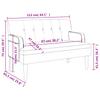 Bench with Backrest Brown 112 x 65.5 x 75 cm Faux Suede Finish