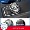EJK4 Car For Mercedes Benz AMG 29mm Car Central Control Multimedia Button Cover Trim Knob Sticker For Mercedes Benz AMG GLC C CLA GLA