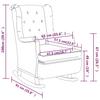 Black Fabric Rocking Chair with Footstool