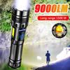 P70 Flashlight USB Charging COB Red Side Light Zoom Output Mobile Phone Charging Smart Power Display Portable Light