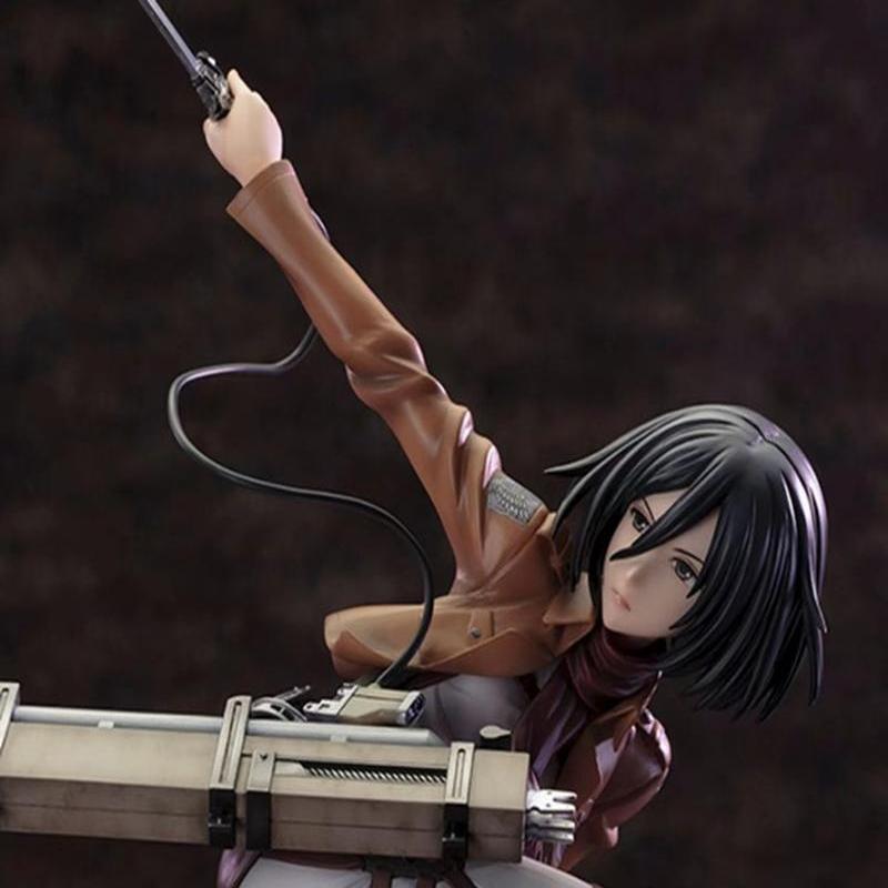 29cm Attack On Titan Anime Figure Mikasa Ackerman Pvc Action Figure Levi Ackerman Figurine Collection Model Toys For Gifts