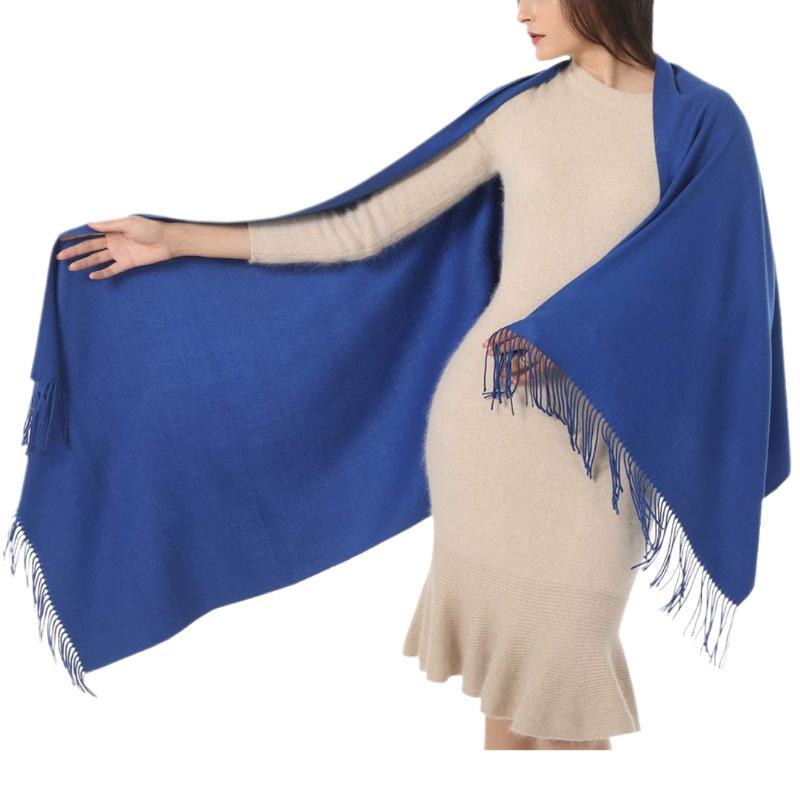 70*200Women's Imitation Cashmere Shawl and Shawl Evening Dress Long Scarf Wedding Bride Bridesmaid Shawl Gift Solid Color Scarf