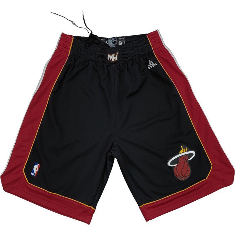 Adidas X NBA Miami Heat Swingman Fan Edition Stylish Simple Lace-Up Five-Point Basketball Shorts Men Shorts Black 9809A-314-AMHEZ1