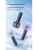 New Compact Mecha Style Transparent Handheld Fan - Portable Pocket Fan with High Wind Power for Commuting