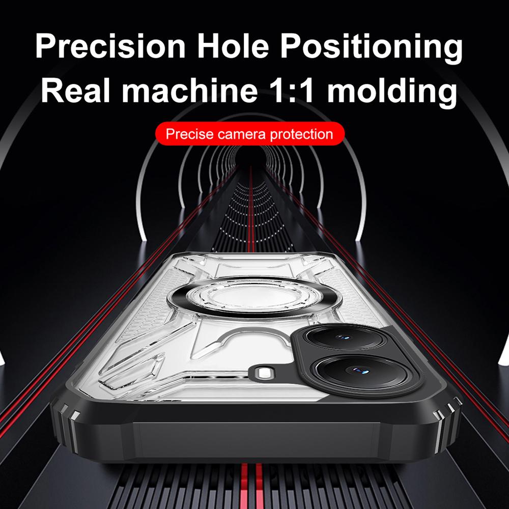 KEYSION Прозрачный магнитный чехол для Xiaomi POCO X7 Pro 5G Мягкий силикон+ПК Сверхпрочный противоударный чехол для телефона для Redmi Turbo 4