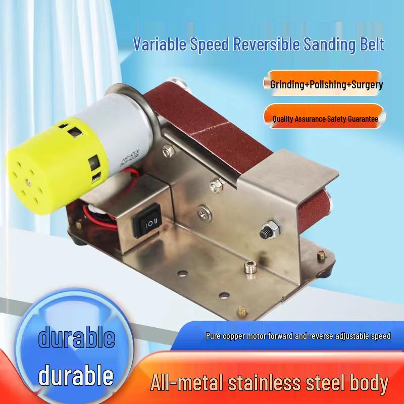 Многофункциональный мини-электрический шлифовальный станок с лентой 15° и полировальный станок для деревообработки и заточки ножей