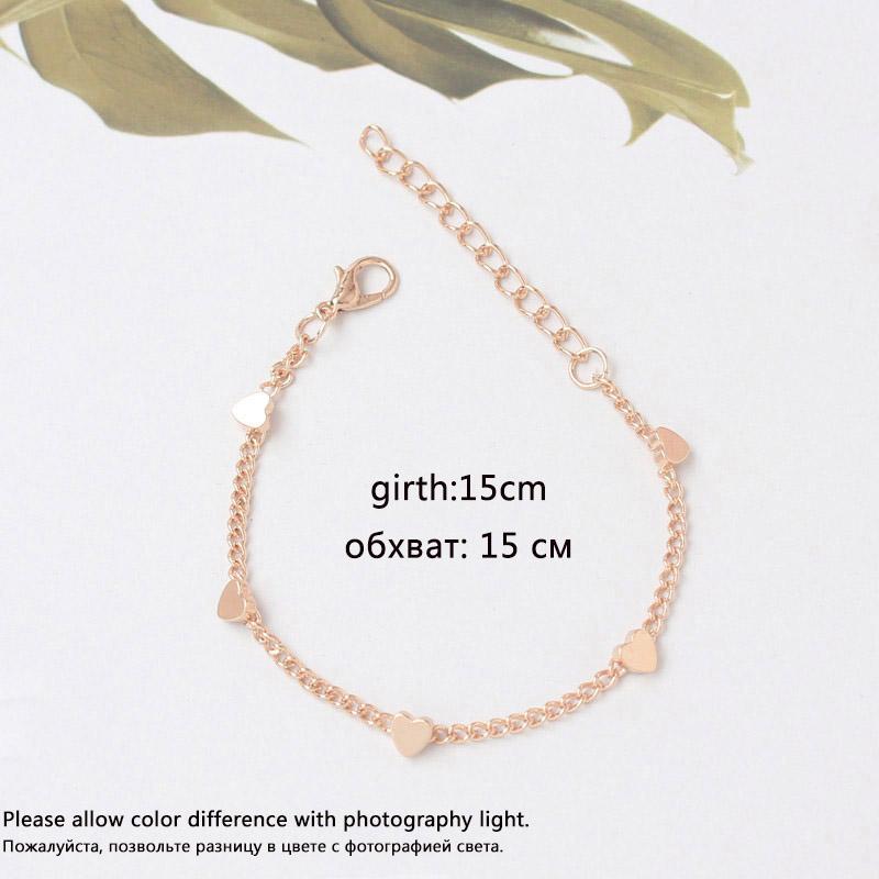 Gold Color Hearts Infinity Bracelets pulseras mujer Minimalist Jewelry Women Stars Bracelets Beach Boho Bracelet&Bangles