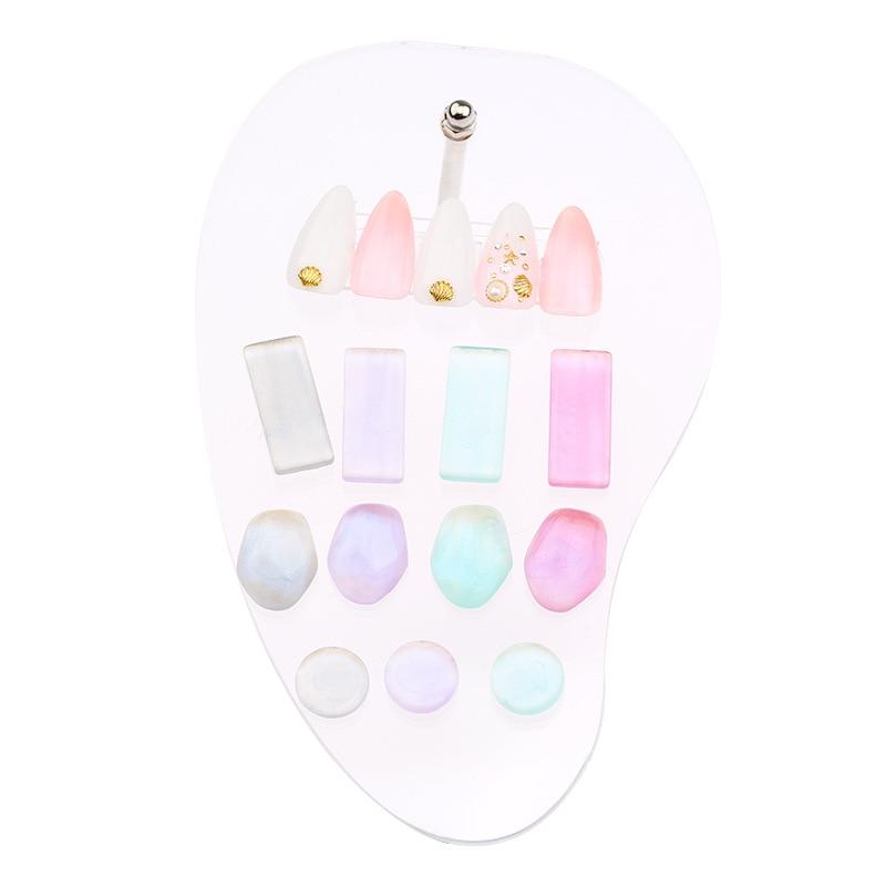 1Pc Irregular Acrylic Nail Art False Tips Display Board Japanese Style Nail Gel Polish Showing Shelf Display Stand Manicure Tool