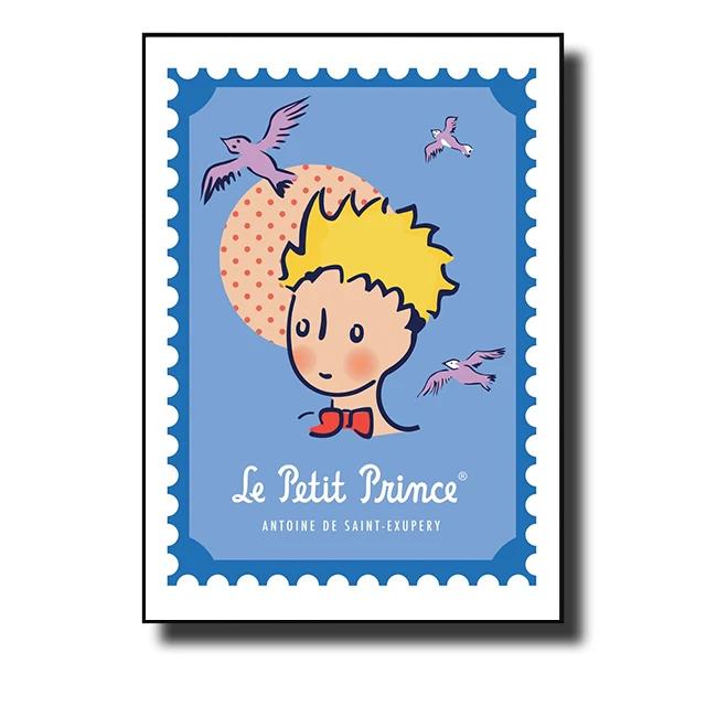 Маленький принц Лис Сказка Постеры и принты Мультяшная марка Настенное искусство Холст Живопись Картина для детской комнаты Домашний декор