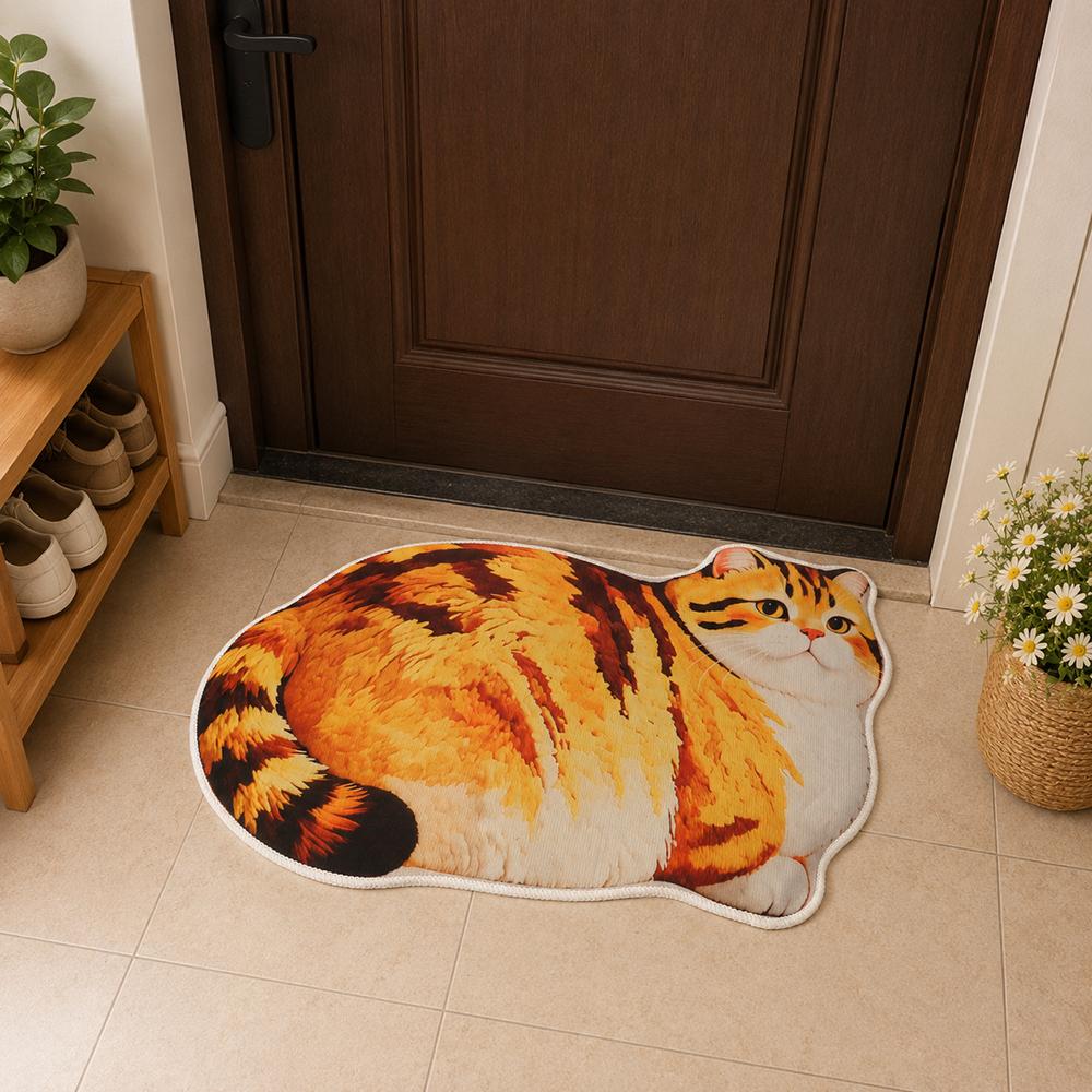 Ginger Cat Bathroom Carpet Russian Blue Floor Mat Entrance Carpet Living Room Tea Table Bedside