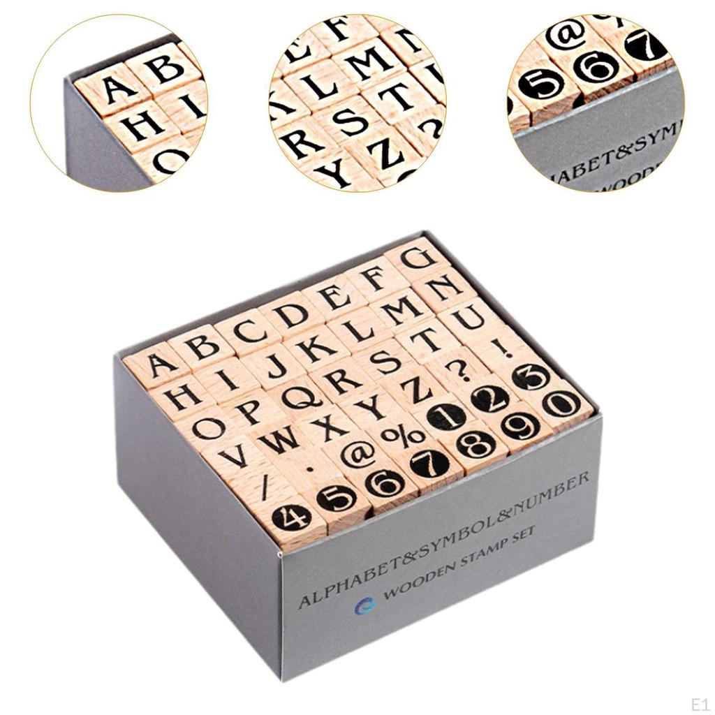 42 шт. Деревянные штампы Художественные ремесла Ручная работа Легкий ретро-дизайн Креативный резиновый