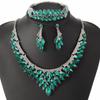 3/4Pcs Sparkling Women's Jewelry Set Baroque Women Rhinestone Jewelry Set  Outfit Accessory