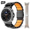Роскошный титаново-силиконовый ремешок для Samsung Galaxy Watch 8 Classic 46мм 8 44/40мм Металлический мужской ремешок для Galaxy Watch Ultra 2025 47мм