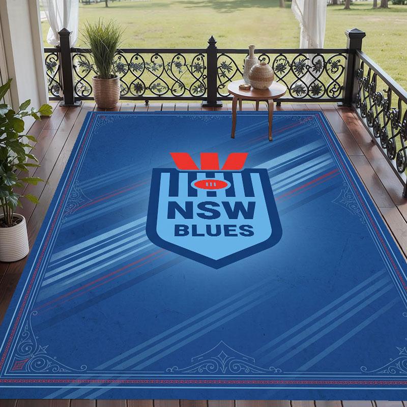 Soft Floor Carpet NSW Blues Pattern Area Rug Decorative Mat For Home Room Decoration
