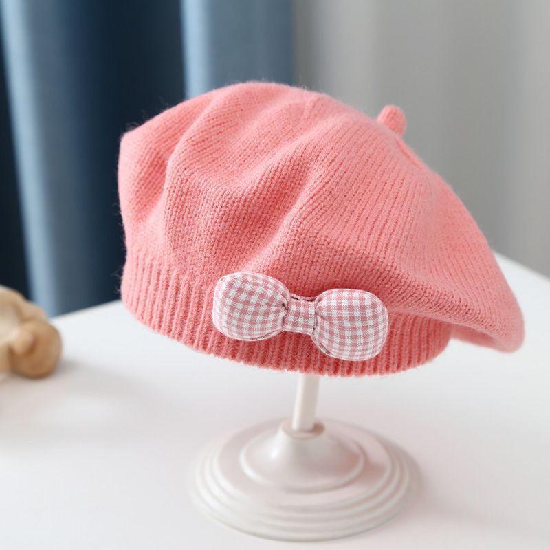 Детский берет, детская шапка, милый и супер милый, осенне-зимний, стильный корейский стиль для девочки, вязаная шерстяная шляпа художника