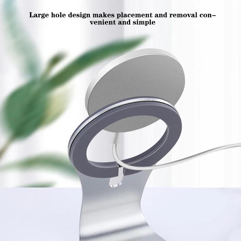 Подставка для зарядного устройства Magsafe из магнитного алюминиевого сплава для быстрой беспроводной зарядки iPhone 12 серии Зарядное устройство Macsafe Carregador Galaxy Buds