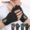 OLIKEI Fitness Gloves with Wrist Strap Breathable Wear-resistant Half-finger Sports Gloves Gym Workout Weightlifting Gloves for Men Women