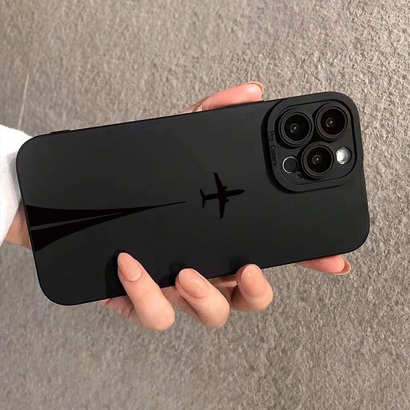 Простой чехол для телефона с изображением взлета самолета, подходит для iPhone 17 16 15 14 13 12 11 Pro/ Max /Plus, противоударная задняя крышка