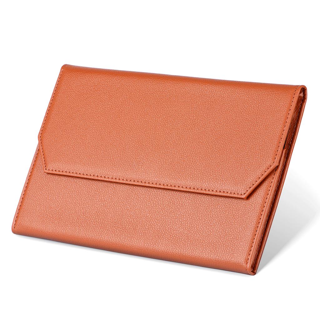 Asvine Fountain Pen Case 12 Grid Pen Storage Bag Genuine Leather Minimalist Waterproof Dustproof Case Stationery Protection Bag