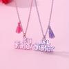 Children's Oil Rainbow Love Necklace BFF Good Friend Set Necklace Female Light Luxury Girlfriend Necklace