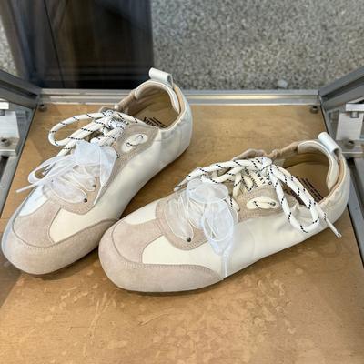 Новые кожаные туфли на плоской подошве, удобные, светлых цветов, модные, повседневные, белые